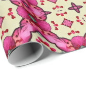 Valentijn rode harten romance abstract patroon 5 cadeaupapier (Rol Hoek)