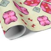 Valentijn rode harten romance abstract patroon 7 cadeaupapier (Rol Hoek)