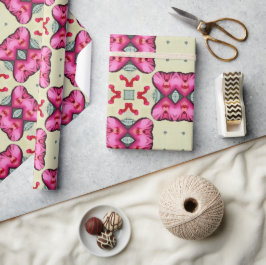 Valentijn rode harten romance abstract patroon 9 cadeaupapier