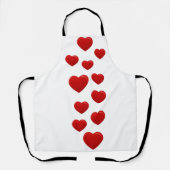 valentijn rode harten schort (Voorkant)