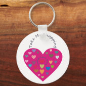 Valentijn Rode paars Sleutelhanger (Voorkant)