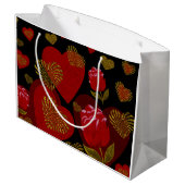 Valentijn rode rode rode rode rode bloedrozen op z groot cadeauzakje (Achterkant Gekanteld)