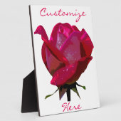 Valentijn rode roos fotoplaat (Zijkant)