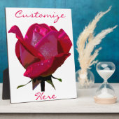 Valentijn rode roos fotoplaat (Zijkant)