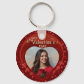 Valentijn Rode sierfoto Sleutelhanger (Voorkant)