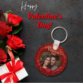 Valentijn Rode sierfoto Sleutelhanger