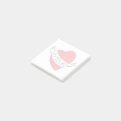 Valentijn Romantic Amour Retro Love Heart Post-it® Notes (Schuin)