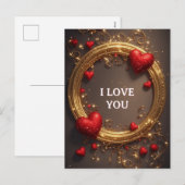 Valentijn Romantische Decoratie Feestdagenkaart (Voorkant / Achterkant)