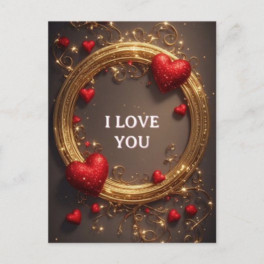 Valentijn Romantische Decoratie Feestdagenkaart (Voorkant)