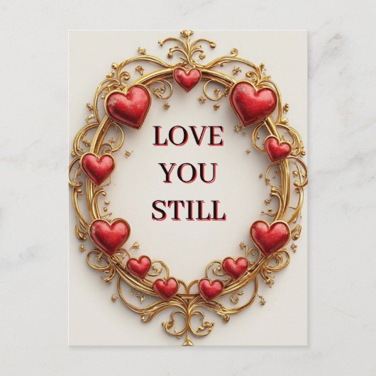 Valentijn Romantische Decoratie Feestdagenkaart (Voorkant)