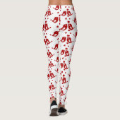 Valentijn-Romantische Tortelduifjes die hart vegen Leggings (Achterkant)