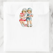 Valentijn Ronde Sticker (Tas)