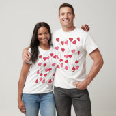  Valentijn Rood Hart | Lollipop-patroon T-shirt (Unisex)