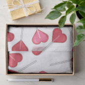  Valentijn Rood Hart | Lollipop-patroon Tissuepapier (Geschenk)