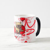 Valentijn rood hart met beer magische mok (Voorkant rechts)
