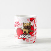 Valentijn rood hart met beer magische mok (Center)