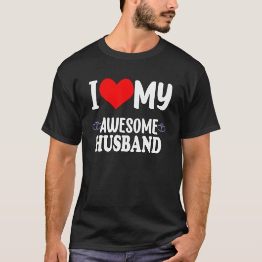 Valentijn rood hart met liefde ik hou van mijn man t-shirt (Voorkant)