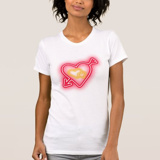 Valentijn rood hart t-shirt (Voorkant)