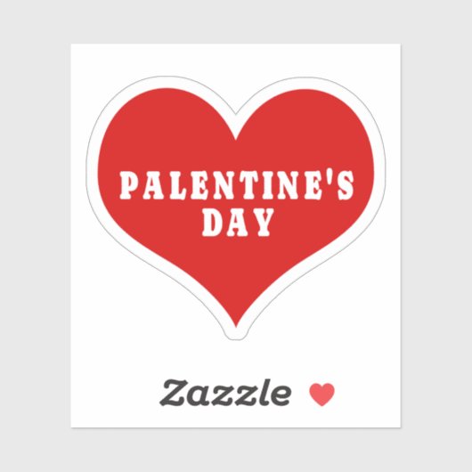 VALENTIJN Rood Hart Vinyl Sticker (Vel)