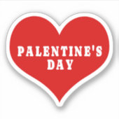 VALENTIJN Rood Hart Vinyl Sticker (Voorkant)
