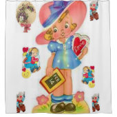  valentijn rood wit douwergordijn douchegordijn (Voorkant)