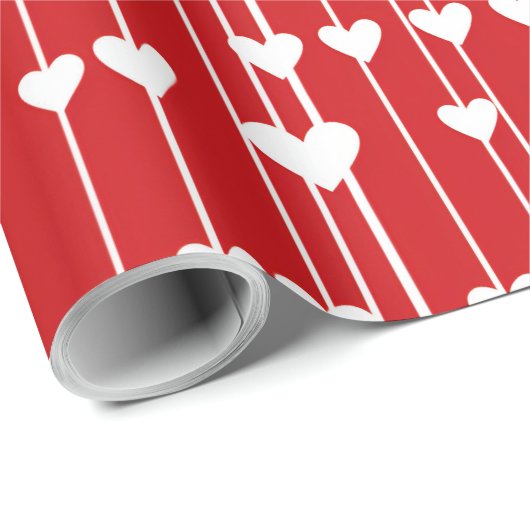 Valentijn Rood wit Liefde minimalis Cadeaupapier (Rol Hoek)
