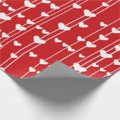 Valentijn Rood wit Liefde minimalis Cadeaupapier (Hoek)