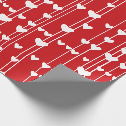 Valentijn Rood wit Liefde minimalis Cadeaupapier (Hoek)