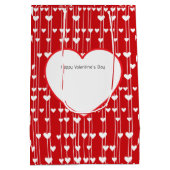 Valentijn Rood wit Liefde minimalis Medium Cadeauzakje (Achterkant)