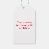 Valentijn rood & wit liefdeshart aangepast cadeaulabel (Achterkant)