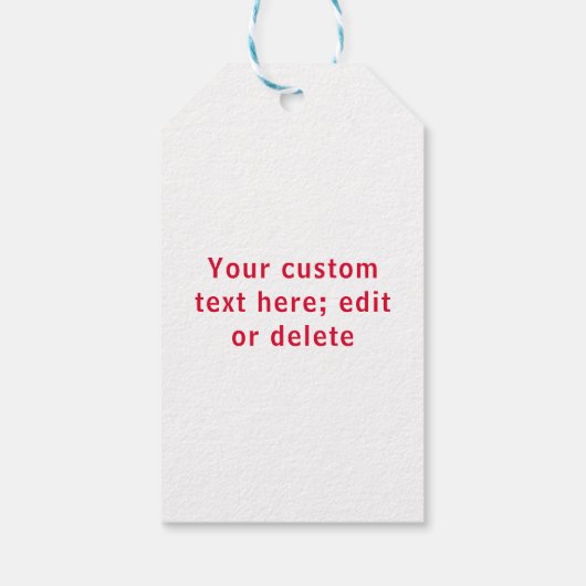 Valentijn rood & wit liefdeshart aangepast cadeaulabel (Achterkant)