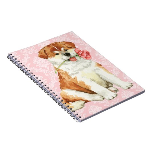 Valentijn Roos Akita Notitieboek (Rechterzijde)