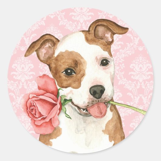 Valentijn Roos am Personeel Ronde Sticker (Voorkant)
