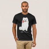 Valentijn Roos American Eskimo Dog T-shirt (Voorkant volledig)