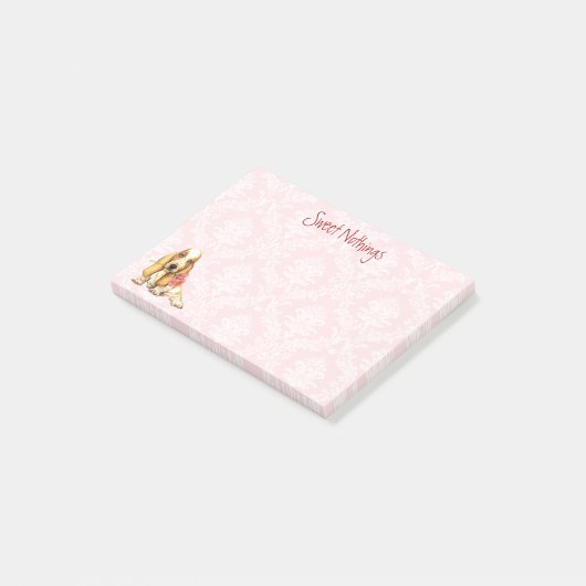 Valentijn Roos Basset Post-it® Notes (Schuin)