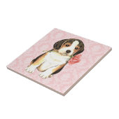 Valentijn Roos Beagle Tegeltje (Zijkant)