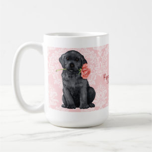 Valentijn Roos Black Lab Koffiemok