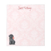 Valentijn Roos Black Lab Notitieblok (Voorkant)