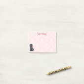 Valentijn Roos Black Lab Post-it® Notes (Op bureau)