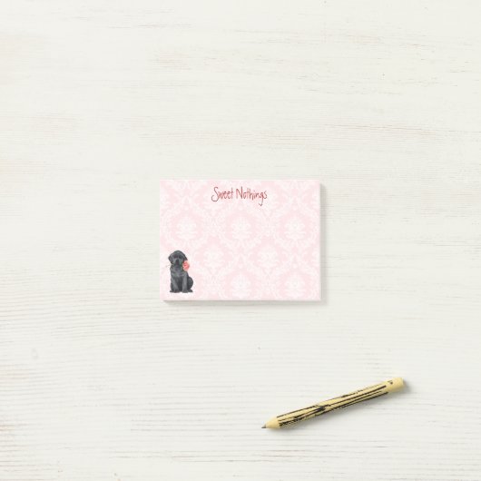 Valentijn Roos Black Lab Post-it® Notes (Op bureau)