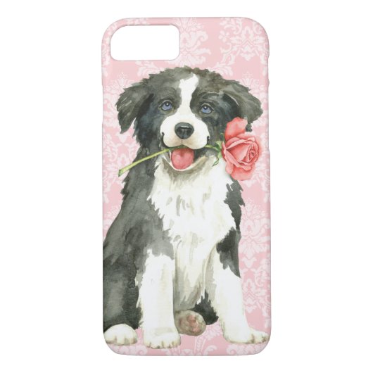 Valentijn Roos Border Collie Case-Mate iPhone Case (Achterkant)
