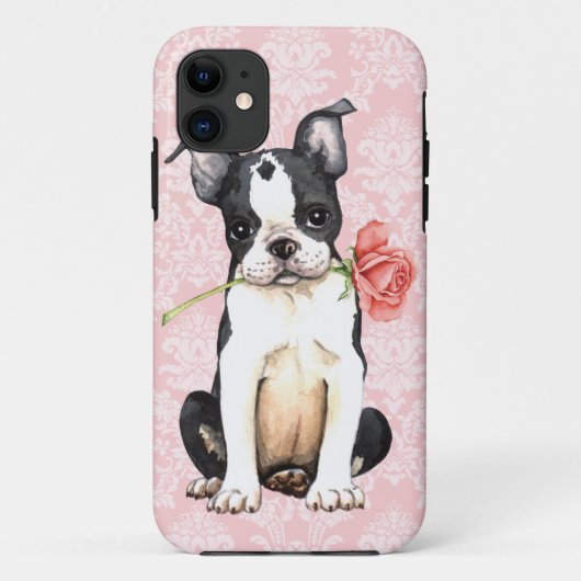 Valentijn Roos Boston Terrier Case-Mate iPhone Case (Achterkant)