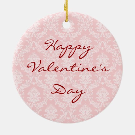 Valentijn Roos Boston Terrier Keramisch Ornament (Achterkant)