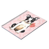 Valentijn Roos Boston Terrier Notitieboek (Linkerzijde)