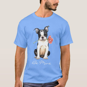 Valentijn Roos Boston Terrier T-Shirt