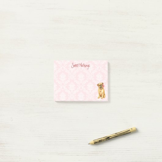 Valentijn Roos Brussel Griffon Post-it® Notes (Op bureau)