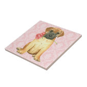 Valentijn Roos Bullmastiff Tegel Tegeltje (Zijkant)