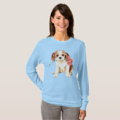 Valentijn Roos Cavalier Long-hoeve T-Shirt (Voorkant volledig)