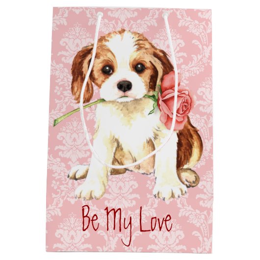 Valentijn Roos Cavalier Medium Cadeauzakje (Achterkant)