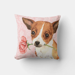 Valentijn Roos Chihuahua Kussen